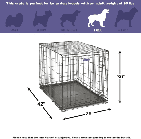 Midwest Homes for Pets Newly Enhanced Single Door Icrate Dog Crate, Includes Leak-Proof Pan, Floor Protecting Feet, Divider Panel & New Patented Features - Image 7