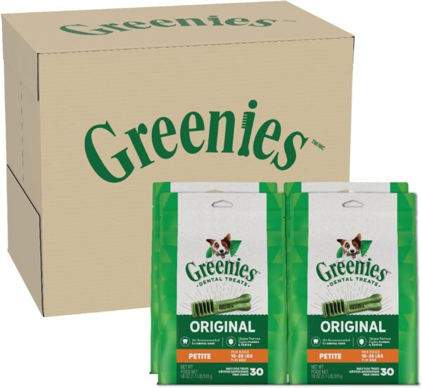 Greenies Original Petite Natural Dental Care Dog Treats, 36 Oz. Pack (60 Treats) - Image 27