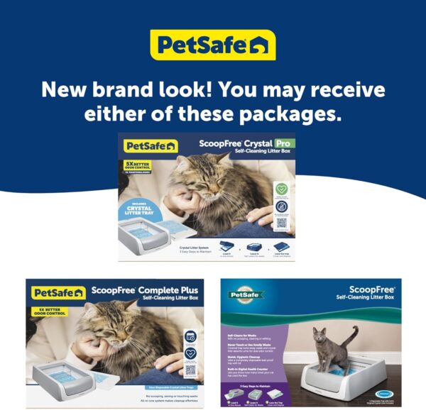 Petsafe Scoopfree Crystal Pro Self-Cleaning Cat Litterbox - Never Scoop Litter Again - Hands-Free Cleanup with Disposable Crystal Tray - Less Tracking, Better Odor Control - Includes Disposable Tray - Image 7