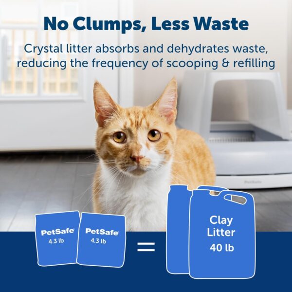 Petsafe Scoopfree Premium Crystal Cat Litter - Outperforms Clay Litter - Less Tracking, Dust for a Fresh Home - Non-Clumping - Two 4.3 Lb Bags of Litter (8.6 Lb Total) - Original Blue - Image 5