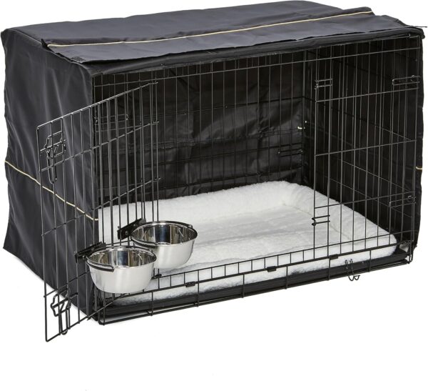 Midwest Homes for Pets Icrate Dog Crate Starter Kit | 36-Inch Crate Kit Ideal for Medium/Large Dogs (Weighing 41 - 70 Pounds) || Includes Crate, Pet Bed, 2 Bowls & Crate Cover for Dogs - Image 3