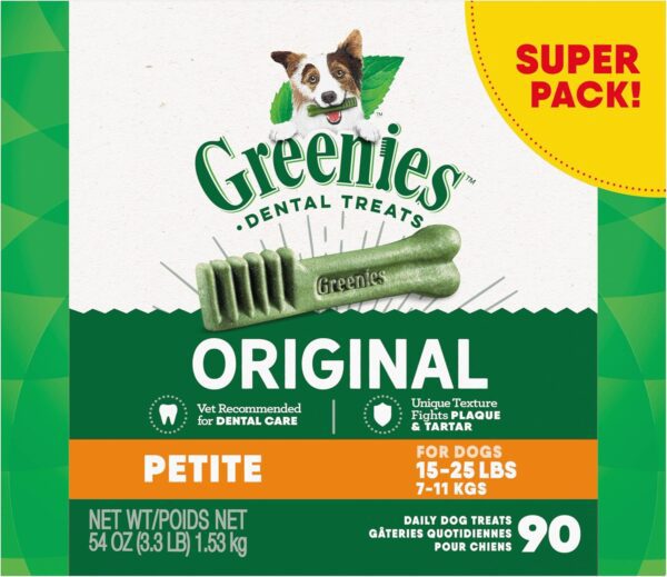 Greenies Original Petite Natural Dental Care Dog Treats, 36 Oz. Pack (60 Treats) - Image 19