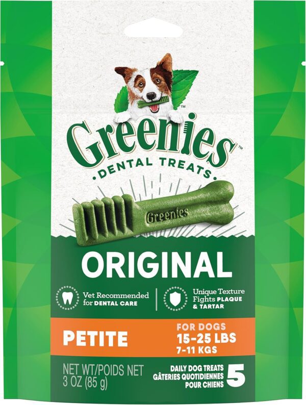 Greenies Original Petite Natural Dental Care Dog Treats, 36 Oz. Pack (60 Treats) - Image 21