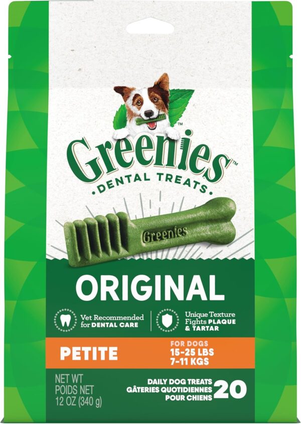 Greenies Original Petite Natural Dental Care Dog Treats, 36 Oz. Pack (60 Treats) - Image 13