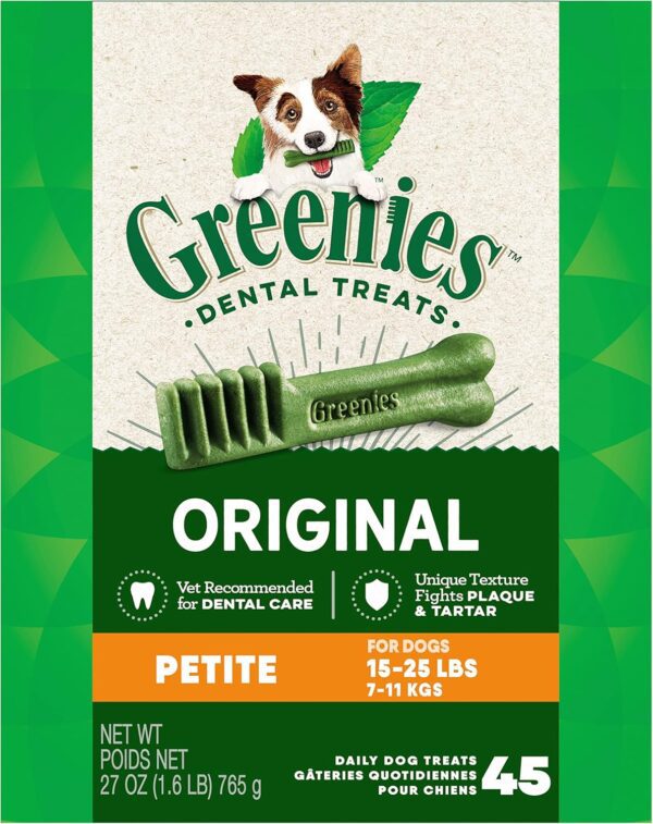 Greenies Original Petite Natural Dental Care Dog Treats, 36 Oz. Pack (60 Treats) - Image 20