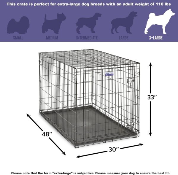 Midwest Homes for Pets Newly Enhanced Single Door Icrate Dog Crate, Includes Leak-Proof Pan, Floor Protecting Feet, Divider Panel & New Patented Features - Image 8