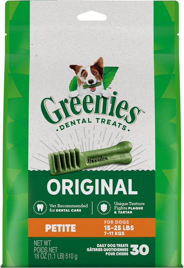 Greenies Original Petite Natural Dental Care Dog Treats, 36 Oz. Pack (60 Treats) - Image 17